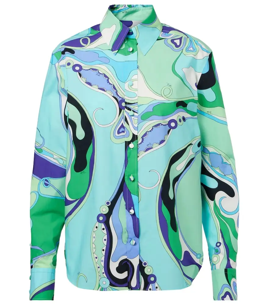 Pucci Orchidee printed cotton shirt