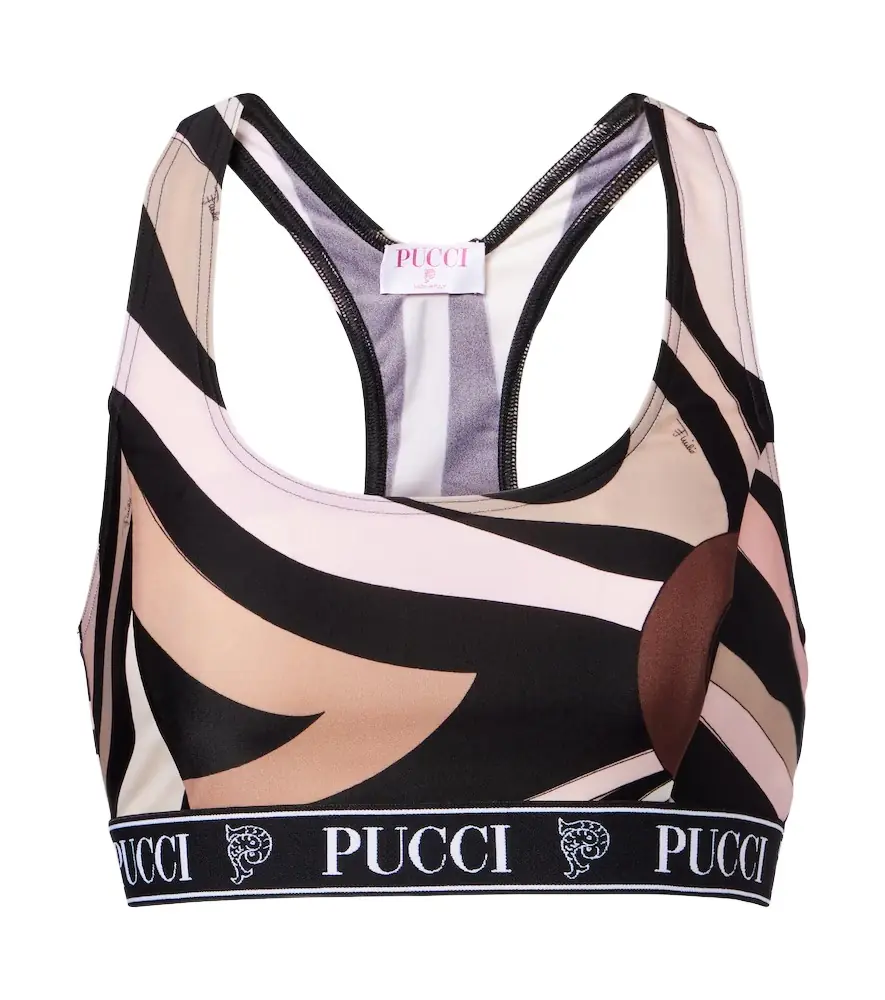 Pucci Printed sports bra