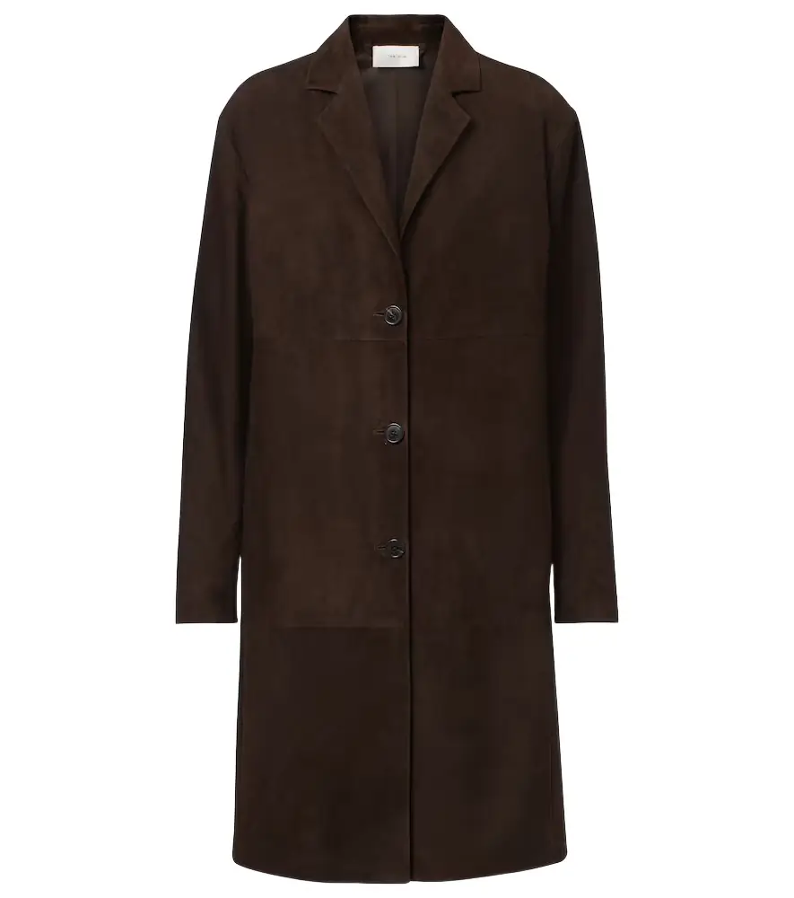 The Row Babilonia suede coat