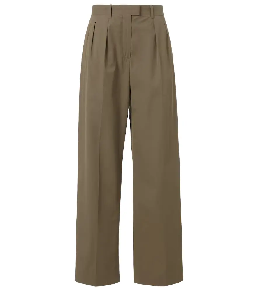 The Row Alfidis cotton wide-leg pants