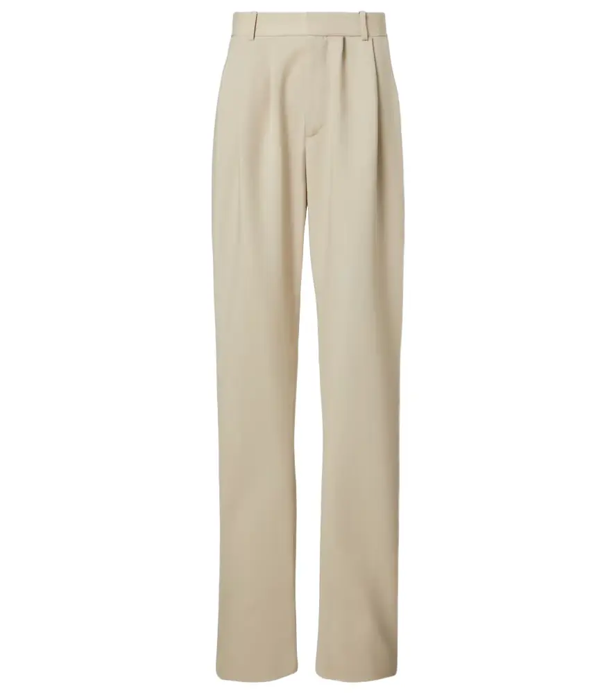 Saint Laurent Pleated wool wide-leg pants