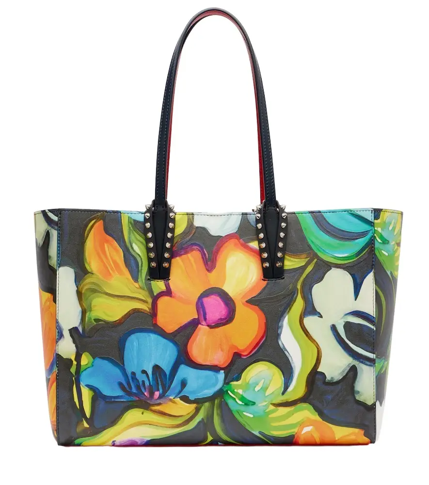Christian Louboutin Cabata Small floral leather tote bag
