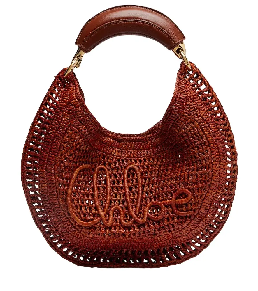Chloe Chloé x Made For A Woman Summer Banana Small raffia shoulder bag