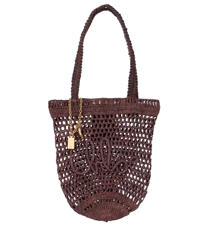 Chloe Chloé Summer Banana Small raffia tote bag