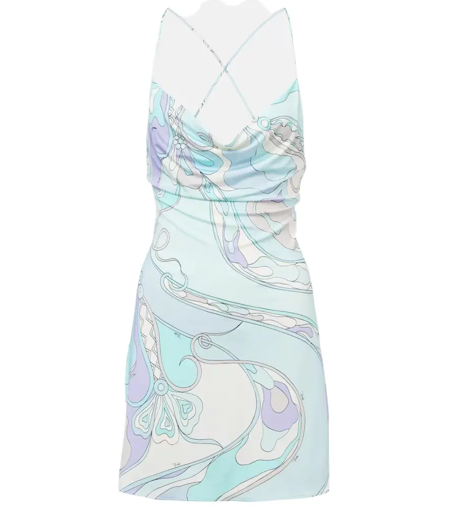 Pucci Orchidee jersey slip dress