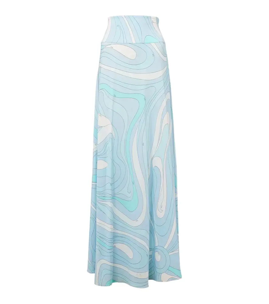 Pucci Marmo high-rise satin jersey maxi skirt