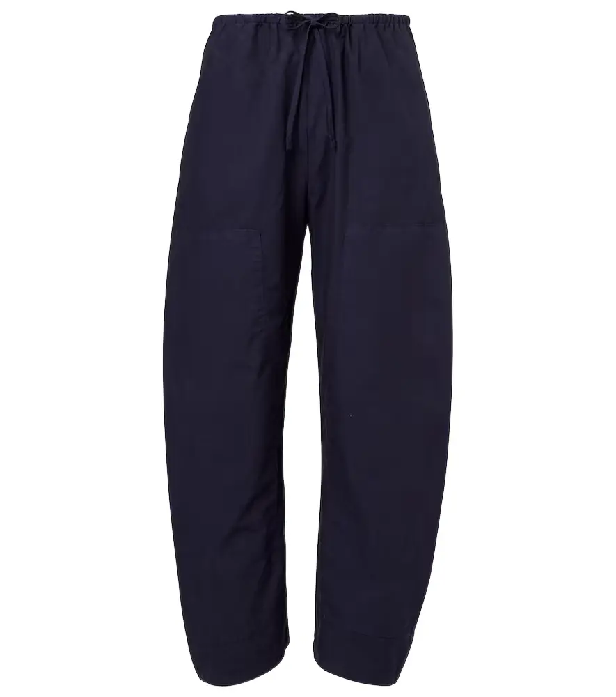 Leset Kyoto cotton wide-leg pants