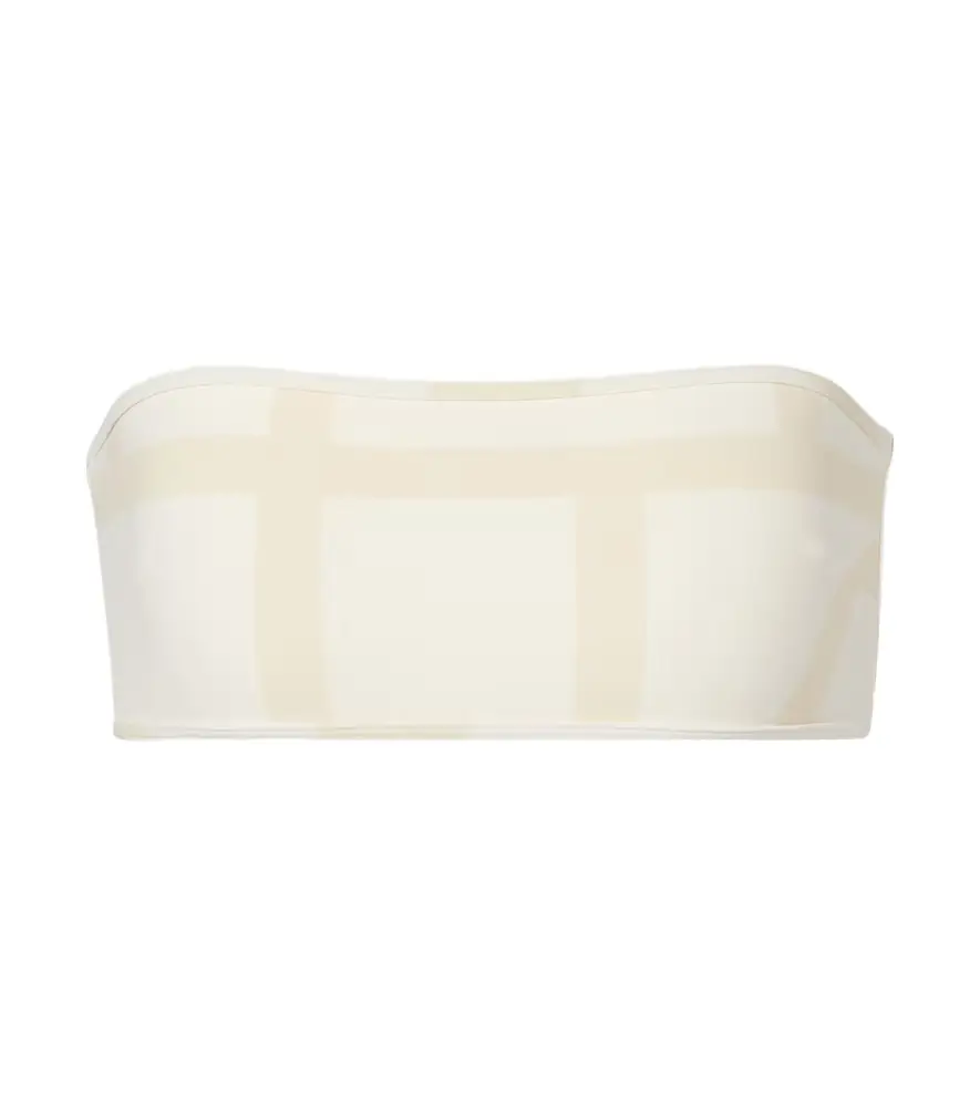 Toteme Monogram bandeau bikini top