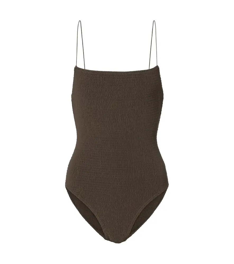 Toteme Shirred jersey swimsuit