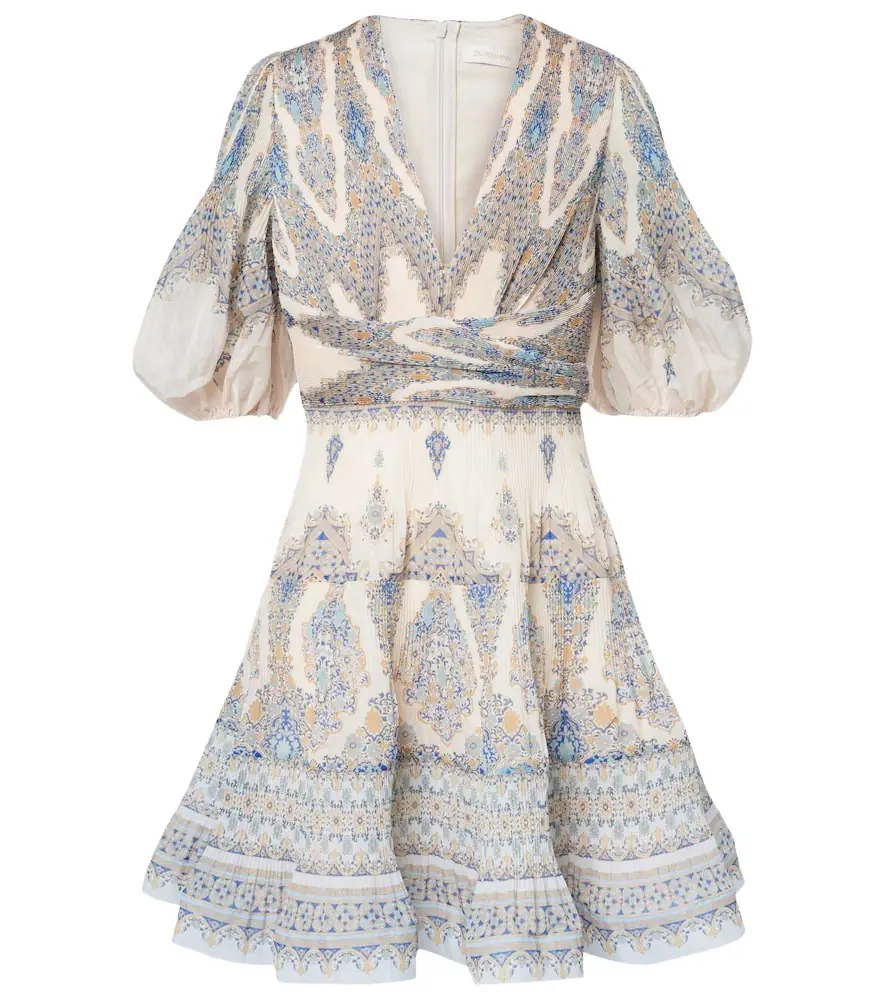 Zimmermann Paisley pleated minidress