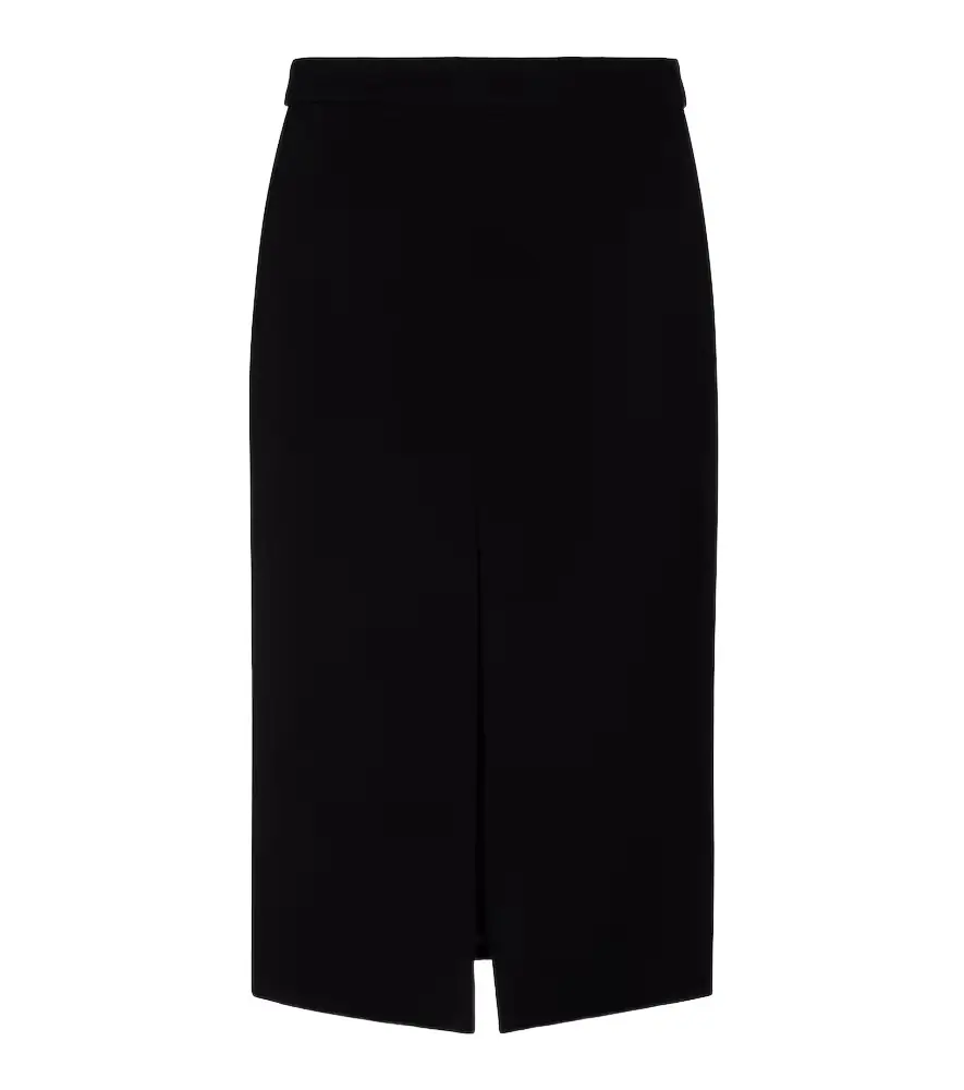 Dolce & Gabbana High-rise wool midi skirt