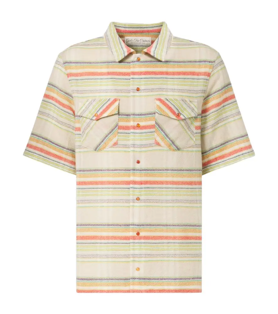 God's True Cashmere Seaside Gauze striped cashmere shirt