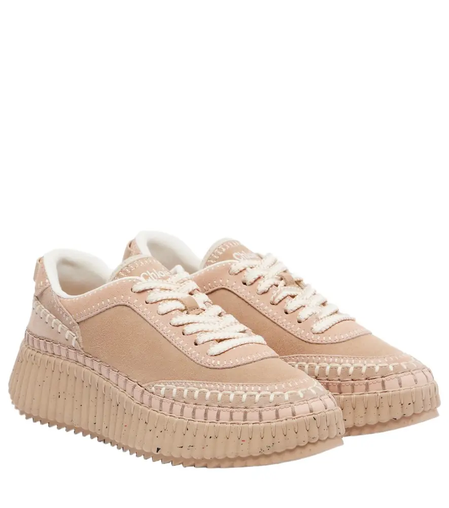 Chloe Chloé Nama suede platform sneakers