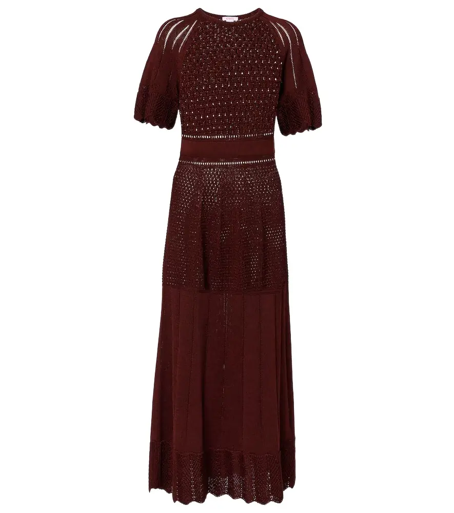 Eres Imaginaire cotton-blend maxi dress