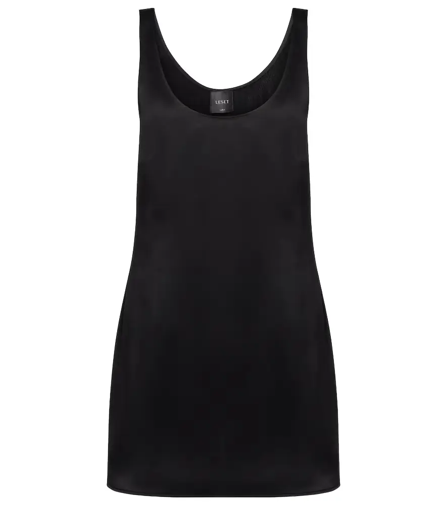 Leset Barb satin slip dress