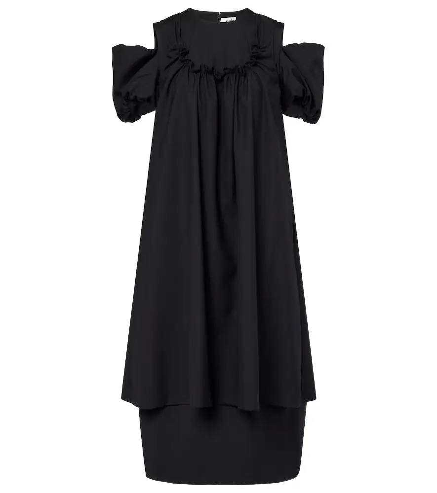 Noir Kei Ninomiya Cutout wool midi dress