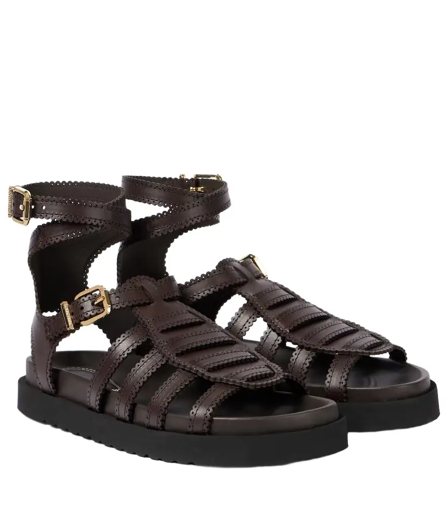 Zimmermann Goldie leather gladiator sandals