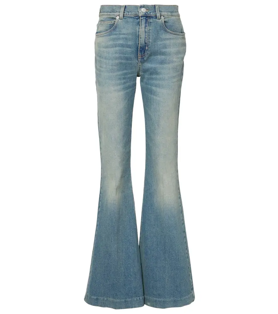 McQueen Faded flared jeans