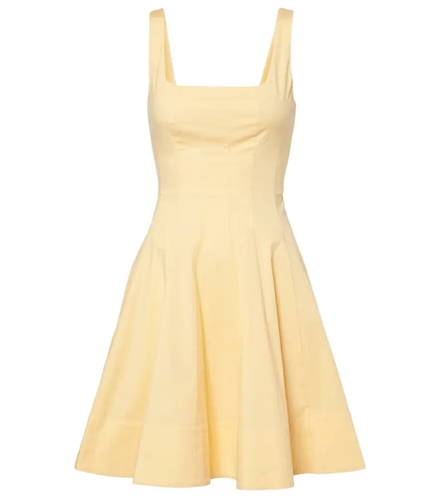 Staud Romy gathered cotton minidress