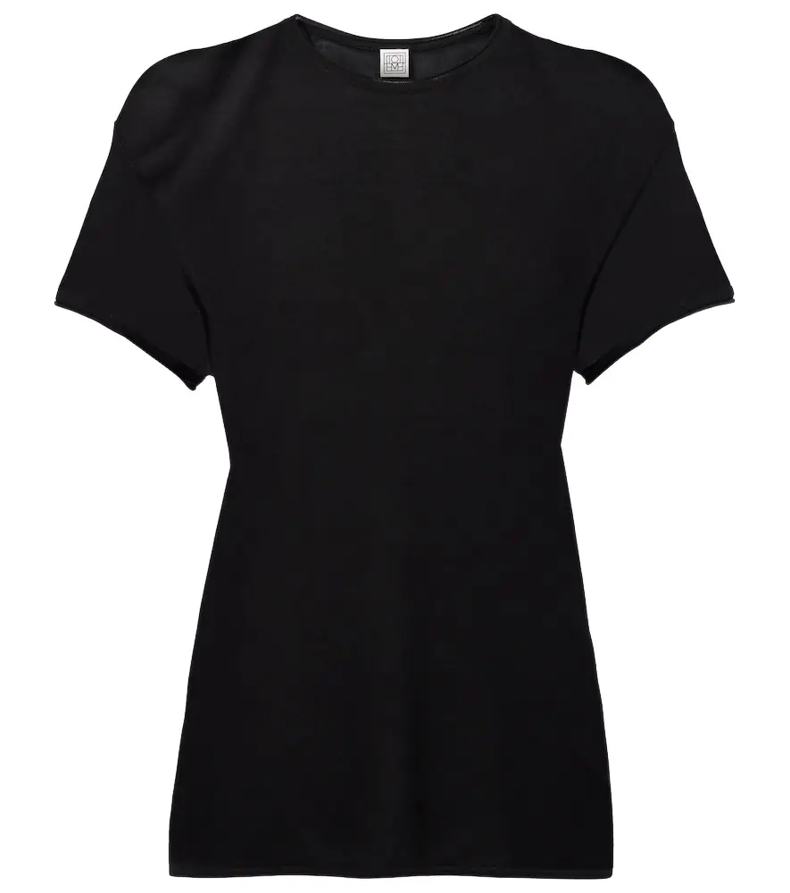 Toteme Knitted silk t-shirt