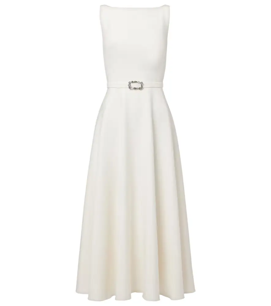 Safiyaa Belted A-line midi dress