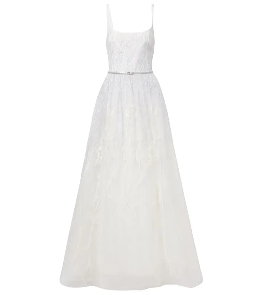 Elie Saab Embroidered tulle gown