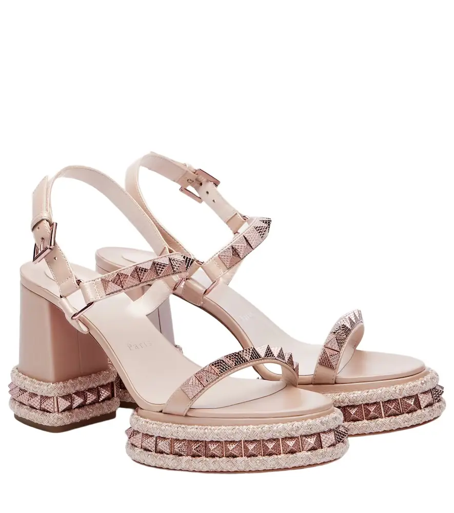 Christian Louboutin Superaclou 85 leather platform sandals