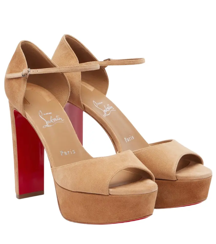 Christian Louboutin Sandaloo 130 suede platform sandals