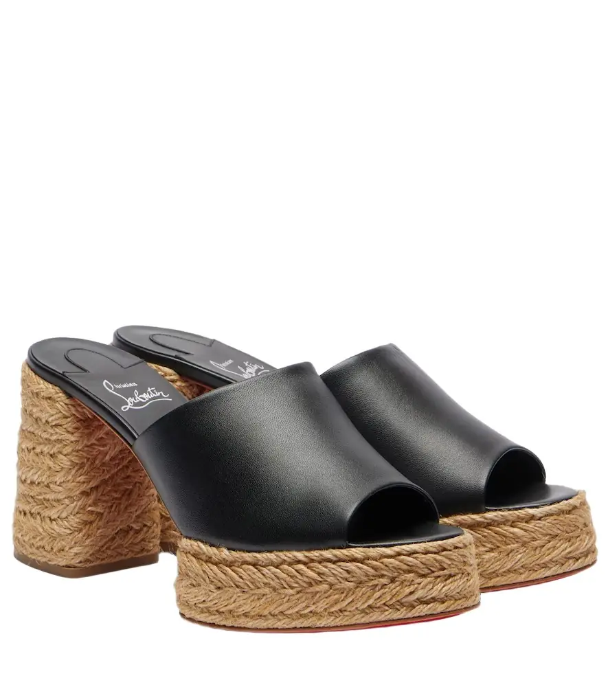 Christian Louboutin Calakala 85 leather platform mules