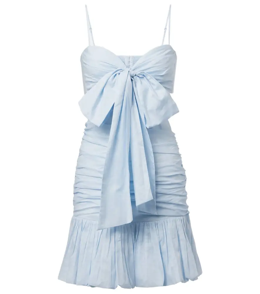 Zimmermann Rhiannon bow-detail cotton minidress
