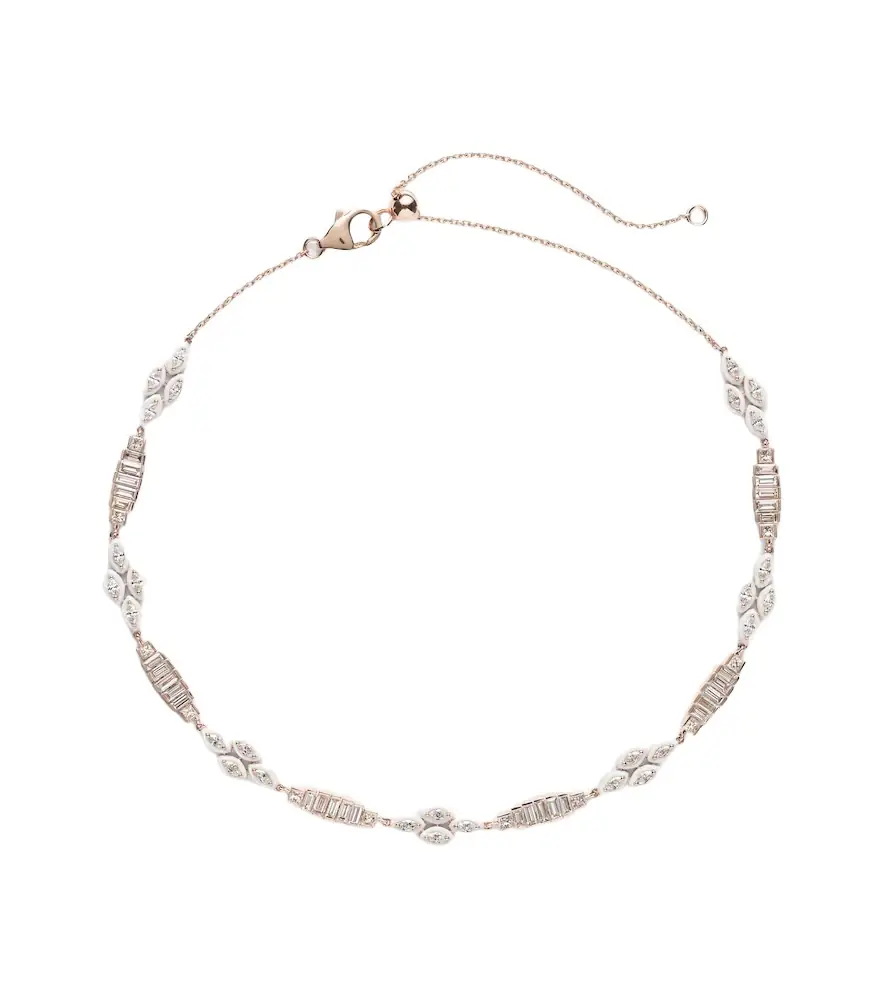 Kamyen 18kt gold choker with diamonds
