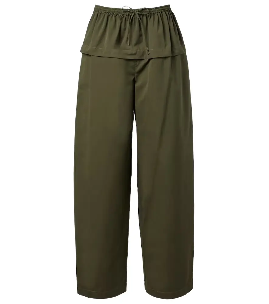 Alaia Alaïa Peplum cotton tapered pants
