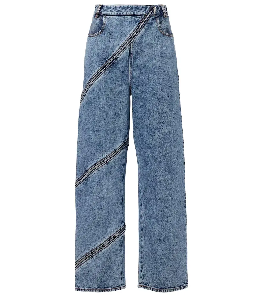 Alaia Alaïa Spiral high-rise wide-leg jeans