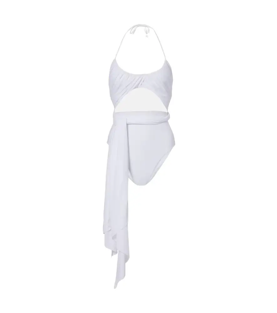 Alaia Alaïa Draped halterneck swimsuit