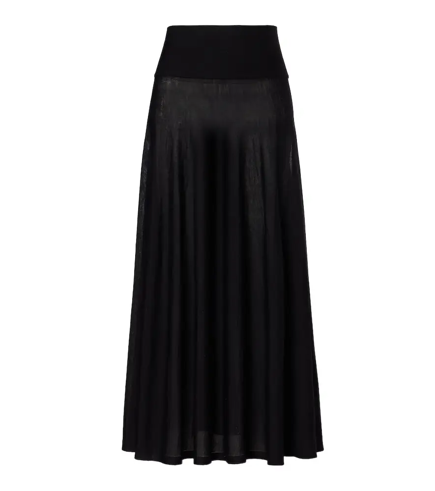 Alaia Alaïa Flared virgin wool maxi skirt
