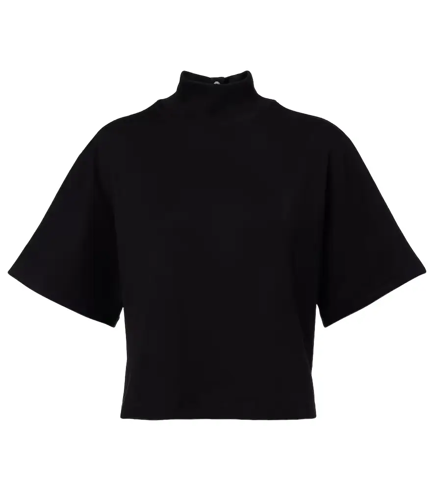 Alaia Alaïa High-neck cotton jersey T-shirt
