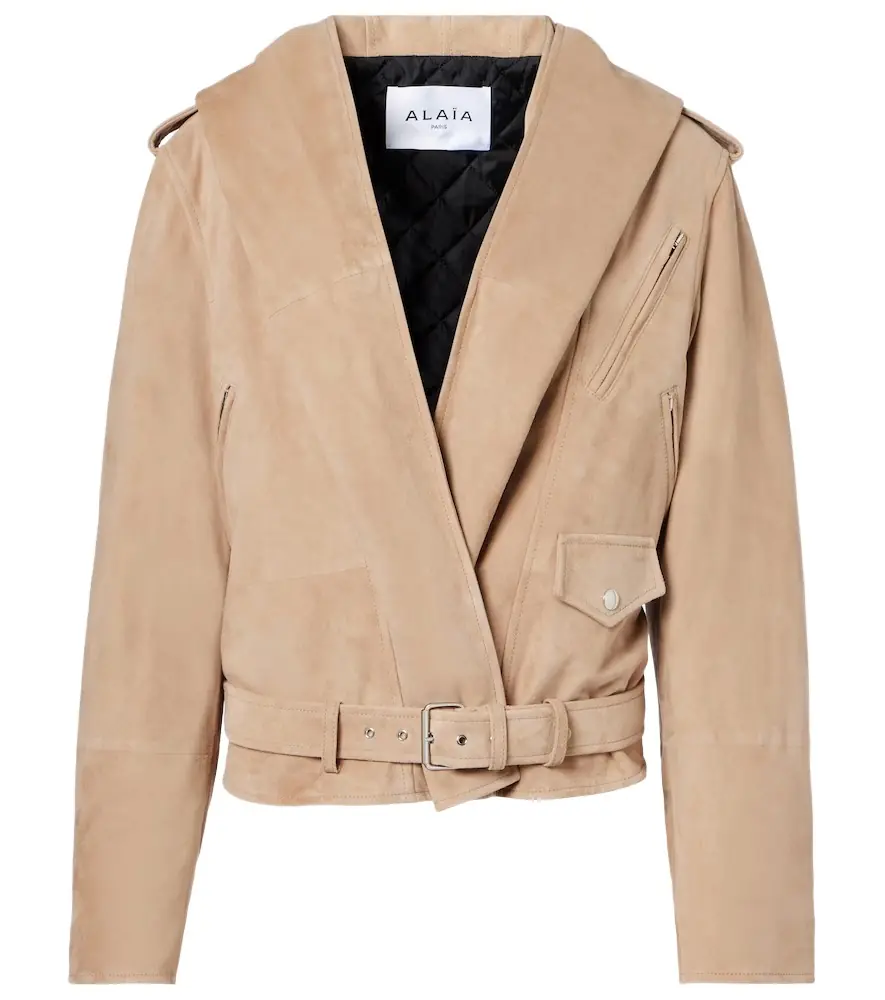 Alaia Alaïa Suede biker jacket
