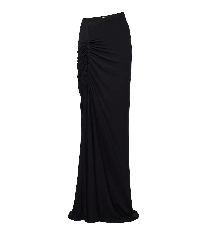 Alaia Alaïa Gathered jersey maxi skirt
