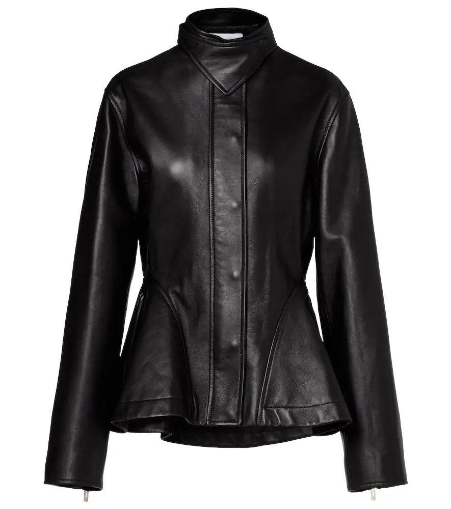 Alaia Alaïa Peplum leather jacket