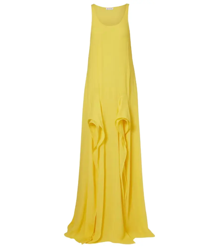 Alaia Alaïa Ruffled georgette maxi dress