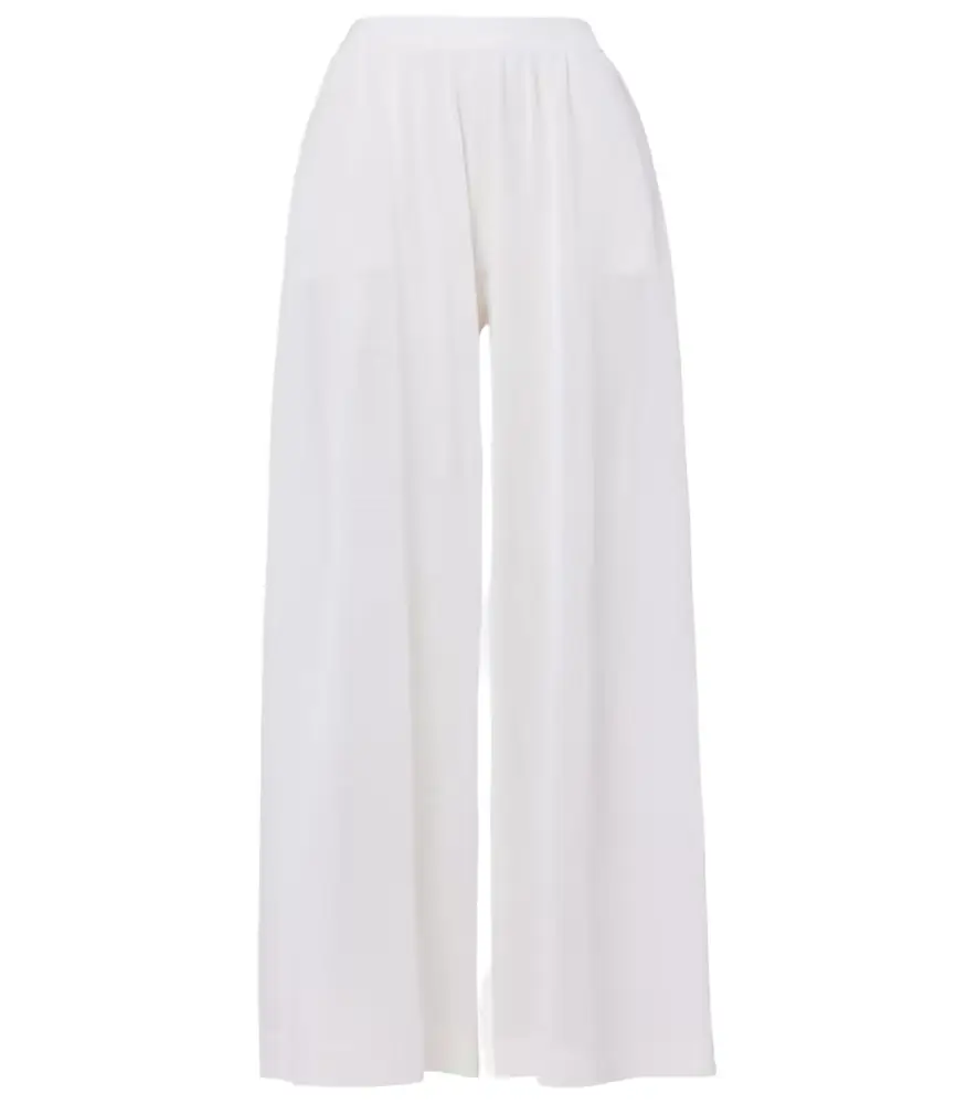 Alaia Alaïa Linen and silk wide-leg pants