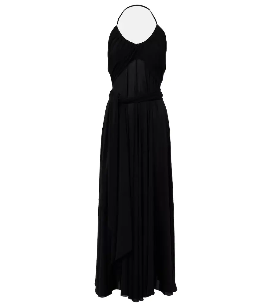 Alaia Alaïa Cross draped gathered maxi dress