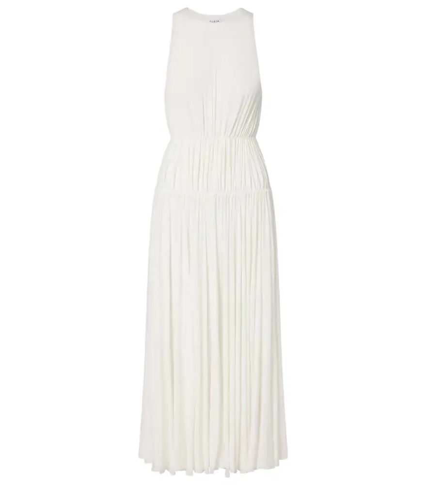 Alaia Alaïa Gathered jersey maxi dress