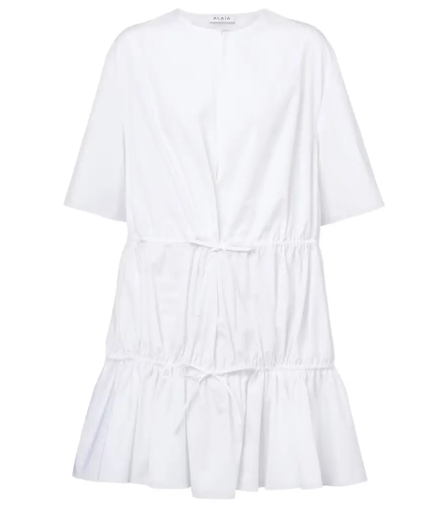 Alaia Alaïa Tiered cotton minidress