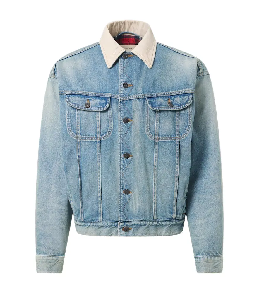 The Row Joret corduroy-trimmed denim jacket