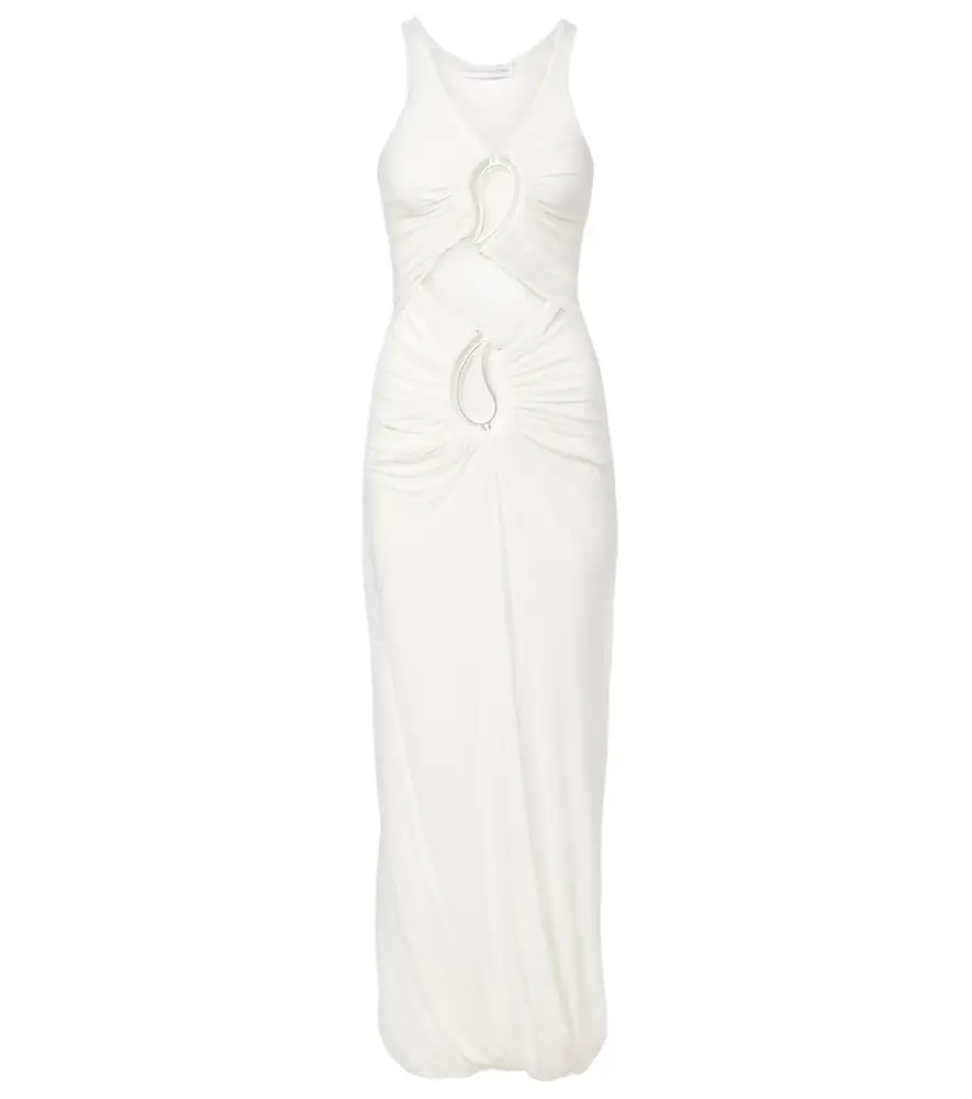 Christopher Esber Paisley Disconnect cutout jersey maxi dress