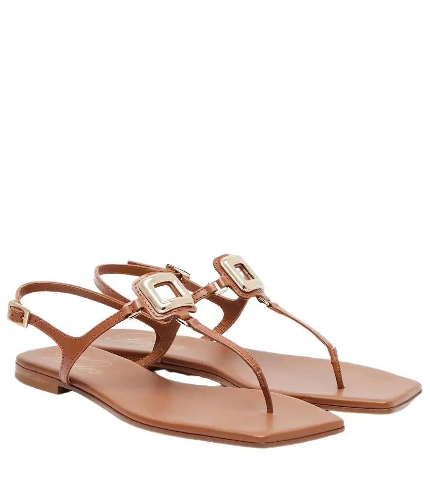 Roger Vivier Viv' By The Sea leather thong sandals
