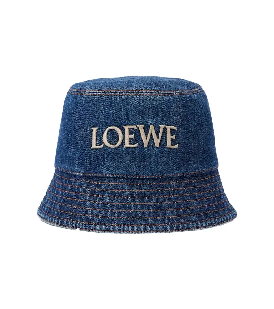 Loewe ogo denim bucket hat