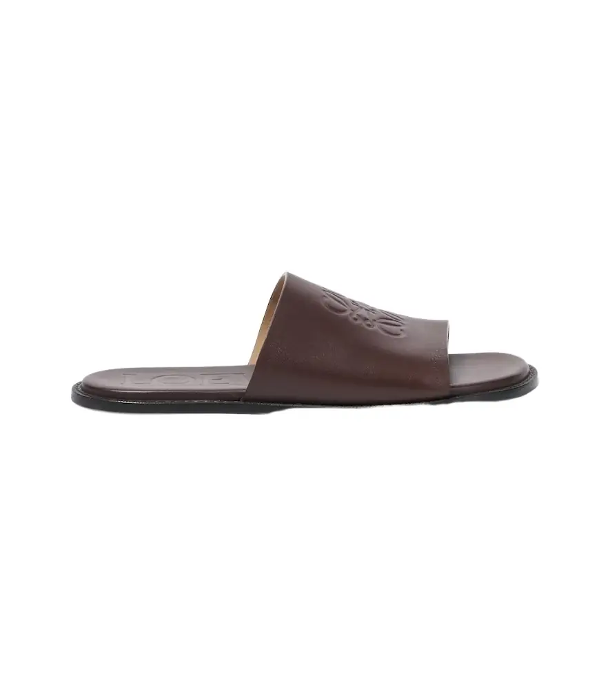 Loewe Paula's Ibiza Flex Anagram leather slides
