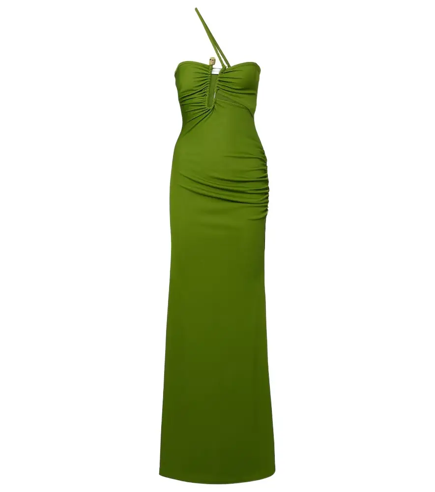 Christopher Esber Crystal Pin Cutaway embellished maxi dress